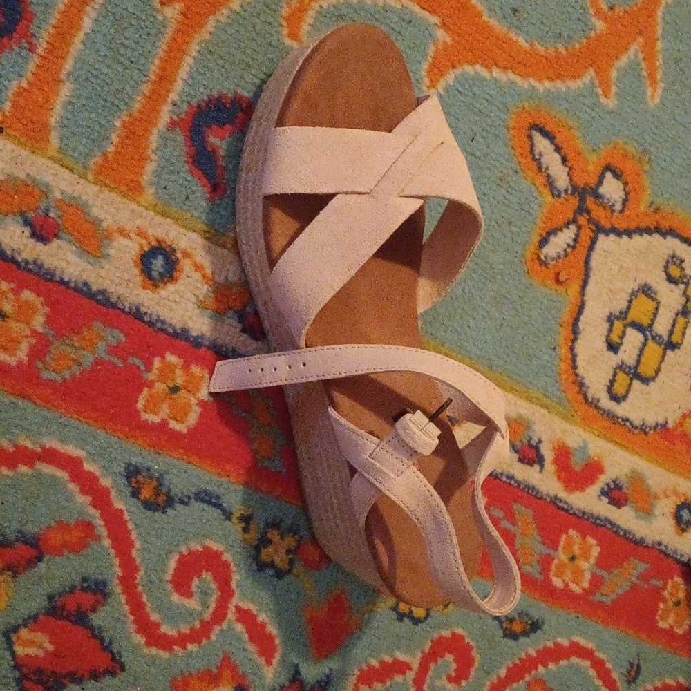 Pink Toms wedge